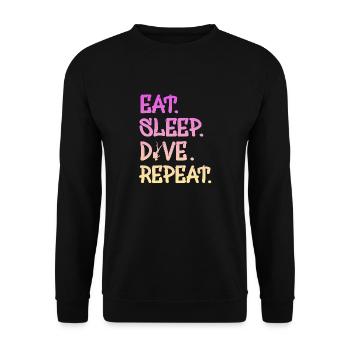 Tauchen Taucher Geschenk - Unisex Pullover - Schwarz - Vorne - Alina (178cm) & Michal (187cm)