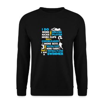 Swimming Shirt - Unisex Sweatshirt - black - Front - Alina (178cm) & Michal (187cm)