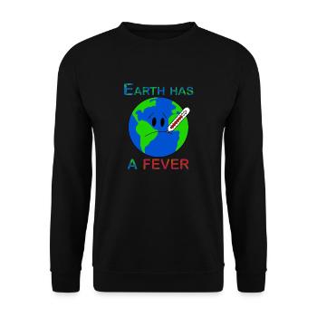 Die Erde hat Fieber - Unisex Pullover - Schwarz - Vorne - Alina (178cm) & Michal (187cm)