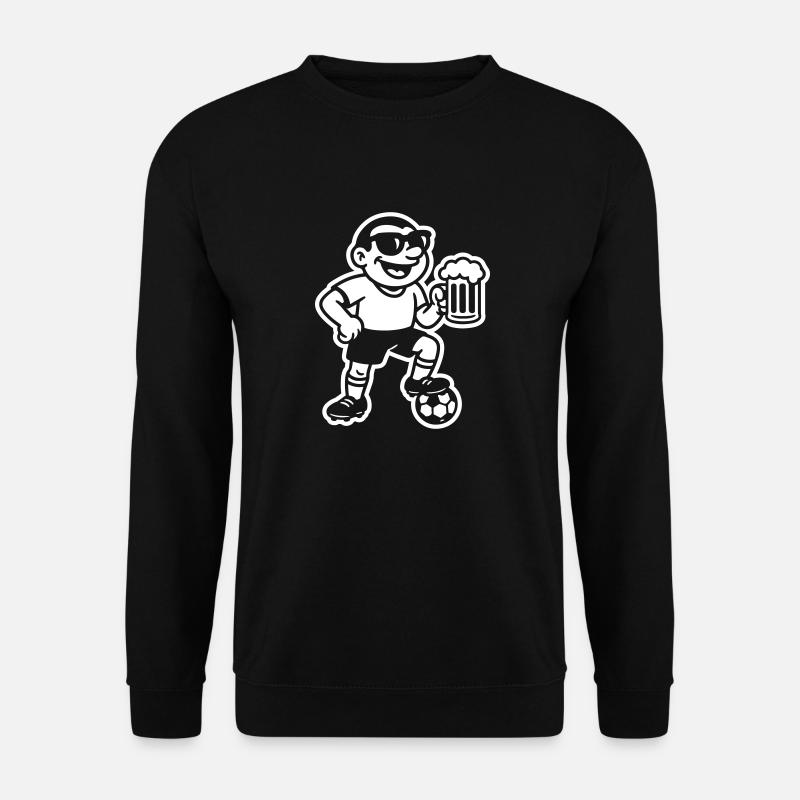 Fussball Bier - Unisex Pullover - Schwarz