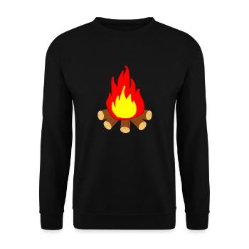 Fire - Unisex Sweatshirt - black - Front - Alina (178cm) & Michal (187cm)
