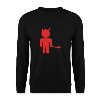 Little Devil - Unisex Pullover - Schwarz - Vorne - Alina (178cm) & Michal (187cm)
