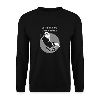 Volons DE L'ESPACE loutres ROCKET -Transparent - Sweat-shirt Unisexe - noir - Devant - Alina (178cm) & Michal (187cm)