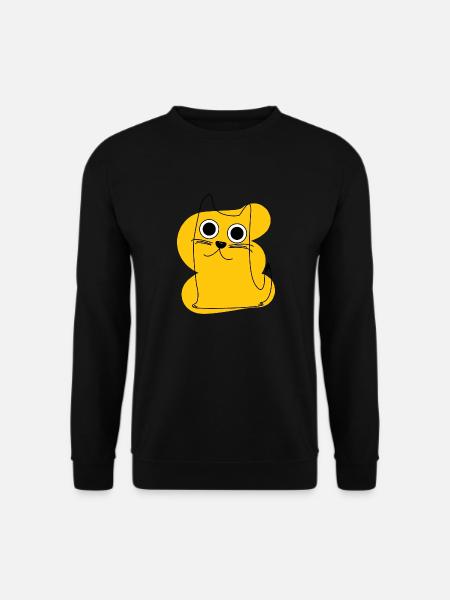 Yellow Cat - Unisex Sweatshirt - black