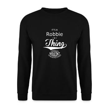 Robbie - Unisex Sweatshirt - black - Front - Alina (178cm) & Michal (187cm)