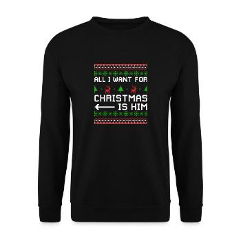 Noël Dicton Amour Couples Cadeau de couple - Sweat-shirt Unisexe - noir - Devant - Alina (178cm) & Michal (187cm)