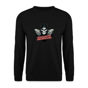 Gangster Skull - Unisex Sweatshirt - black - Front - Alina (178cm) & Michal (187cm)