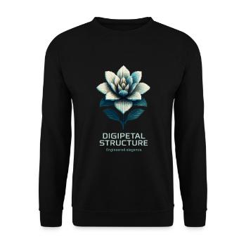 Digipetal Structure – Engineered Elegancev - Unisex Sweatshirt - black - Front - Alina (178cm) & Michal (187cm)