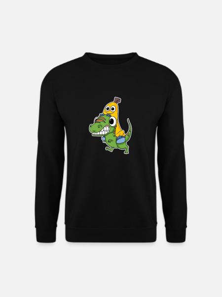 Mauvais dinosaure et jolie banane - Sweat-shirt Unisexe - noir