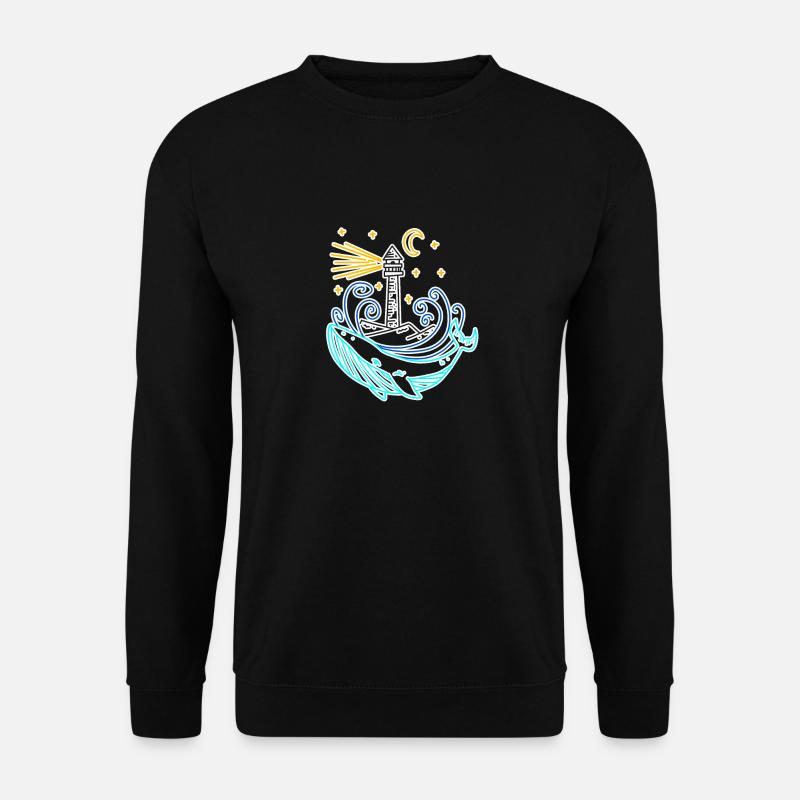 Lighthouse Coast Lake Sea - Unisex Sweatshirt - black