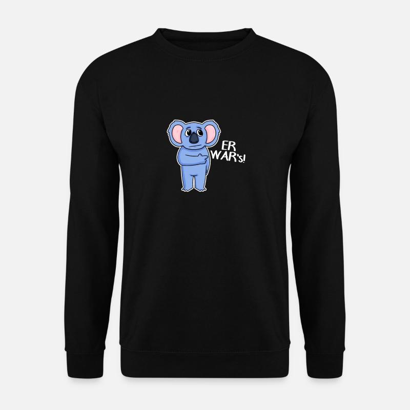 Koala lustig - Er war es - Unisex Pullover - Schwarz