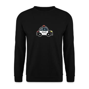 Polizeiwagen - Unisex Pullover - Schwarz - Vorne - Alina (178cm) & Michal (187cm)