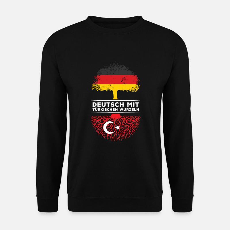 Deutsch mit Türkischen Wurzeln Abstammung - Unisex Pullover - Schwarz