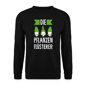 Garten-arbeit Gnome Gärtnerei Geschenk - Unisex Pullover - Schwarz - Vorne - Alina (178cm) & Michal (187cm)