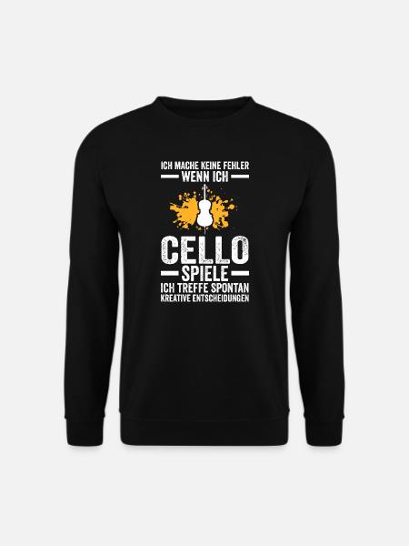 Cello Musik Musiker Geschenk - Unisex Pullover - Schwarz