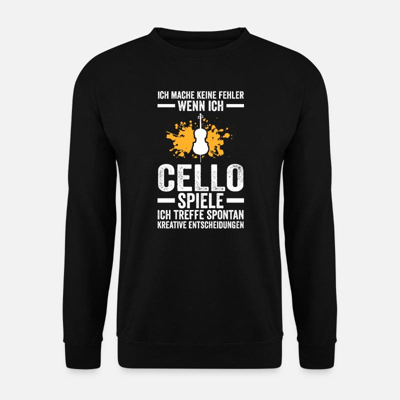 Cello Musik Musiker Geschenk - Unisex Pullover - Schwarz