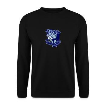Boogie Woogie Piano Design - Unisex Sweatshirt - black - Front - Alina (178cm) & Michal (187cm)
