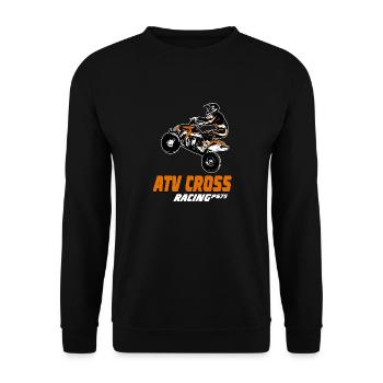 Quad Racing - ATV Racer - Unisex Sweatshirt - black - Front - Alina (178cm) & Michal (187cm)