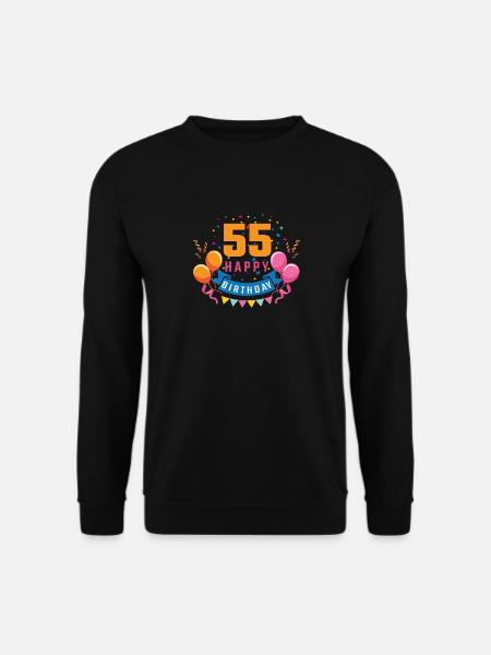 55th bursdag 55 år Gratulerer med dagen gave - Genser unisex - svart