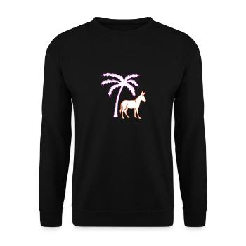 donkey - Unisex Sweatshirt - black - Front - Alina (178cm) & Michal (187cm)