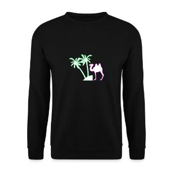 camel - Unisex Sweatshirt - black - Front - Alina (178cm) & Michal (187cm)