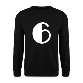 6. 6 ANS. 6e ANNIVERSAIRE. ANNIVERSAIRE 6 ANS - Sweat-shirt Unisexe - noir - Devant - Alina (178cm) & Michal (187cm)