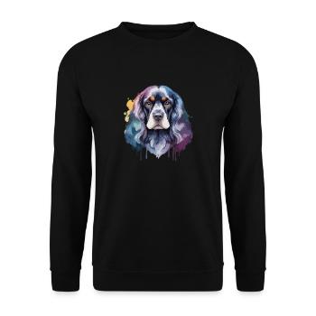 Cocker Spaniel Dog Cool Colorful Cute - Unisex Sweatshirt - black - Front - Alina (178cm) & Michal (187cm)