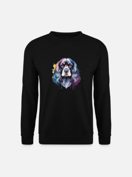 Cocker Spaniel Hund Cool Bunt Niedlich - Unisex Pullover - Schwarz