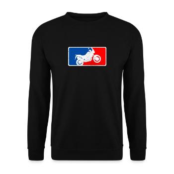 CRF1000L Africa Twin MLB Vintage Motorrad Enduro - Unisex Pullover - Schwarz - Vorne - Alina (178cm) & Michal (187cm)
