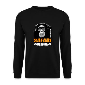 Angola - Chimpanzees - Unisex Sweatshirt - black - Front - Alina (178cm) & Michal (187cm)