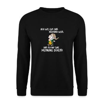 ach wie gut dass niemand weiß - Unisex Pullover - Schwarz - Vorne - Alina (178cm) & Michal (187cm)