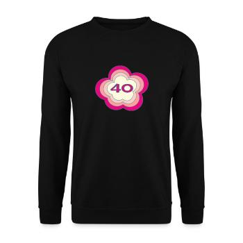 JAHRESTAG. ALLES GUTE ZUM GEBURTSTAG. ALLES GUTE ZUM GEBURTSTAG. - Unisex Pullover - Schwarz - Vorne - Alina (178cm) & Michal (187cm)