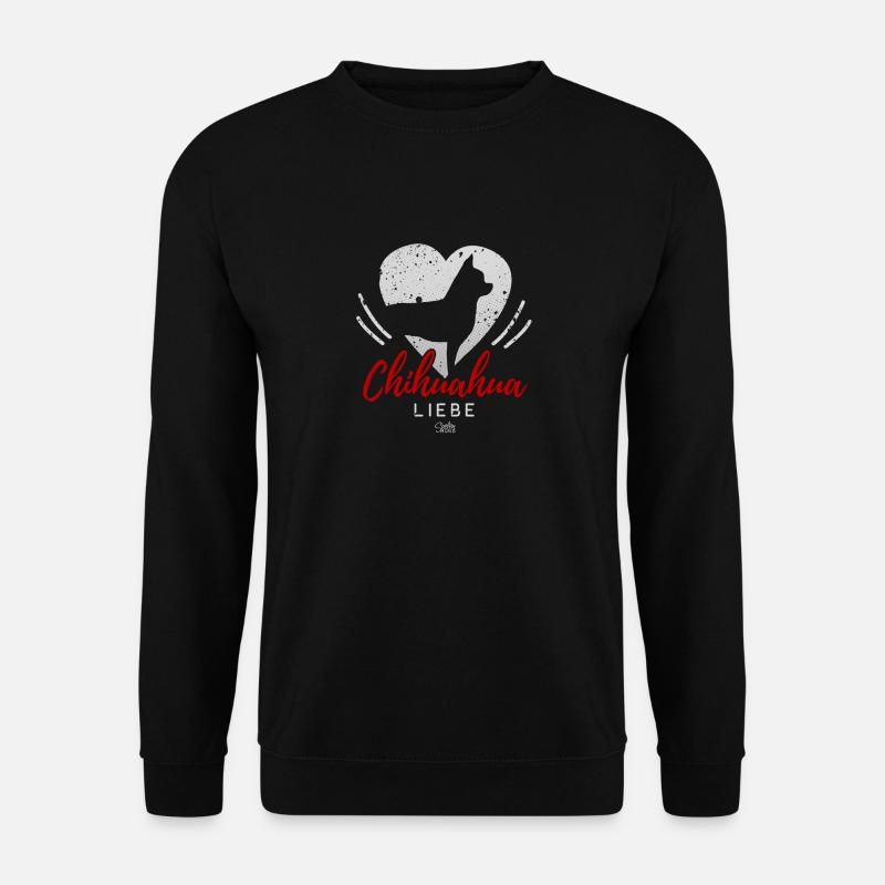 Chihuahua-Liebe-Silhouett - Unisex Pullover - Schwarz