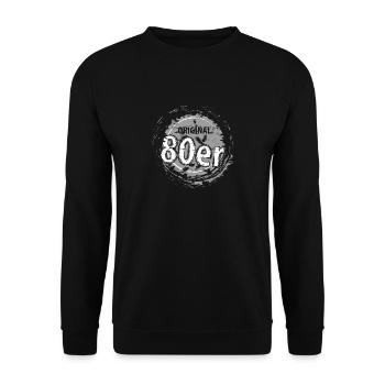 Original 80er / achtziger Jahre - Unisex Pullover - Schwarz - Vorne - Alina (178cm) & Michal (187cm)
