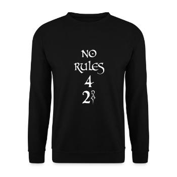 cooler Spruch, Runen, Wikinger - Unisex Pullover - Schwarz - Vorne - Alina (178cm) & Michal (187cm)