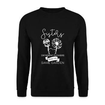 Idée de cadeau pour les sœurs les cohésions - Sweat-shirt Unisexe - noir - Devant - Alina (178cm) & Michal (187cm)