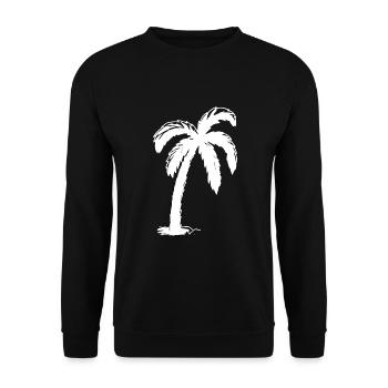Pop Art | Palm tree - Unisex Sweatshirt - black - Front - Alina (178cm) & Michal (187cm)