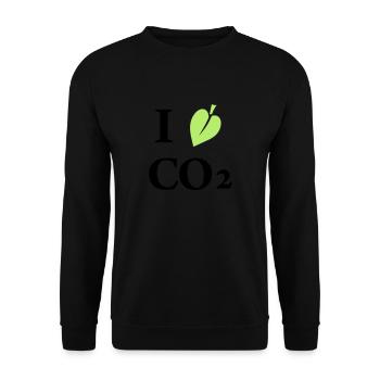 i love co2 - Unisex Sweatshirt - black - Front - Alina (178cm) & Michal (187cm)