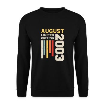 August 2003 - Birthday Gift August 2003 August - Unisex Sweatshirt - black - Front - Alina (178cm) & Michal (187cm)
