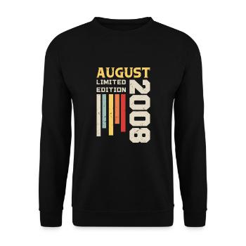 Août 2008 - Cadeau anniversaire Août 2008 Août - Sweat-shirt Unisexe - noir - Devant - Alina (178cm) & Michal (187cm)