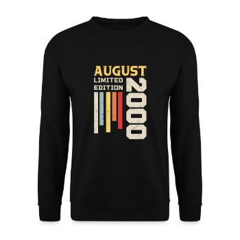 August 2000 - Birthday Gift August 2000 August - Unisex Sweatshirt - black - Front - Alina (178cm) & Michal (187cm)