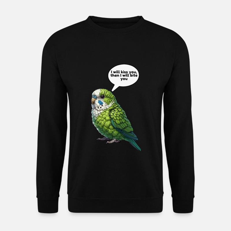 Perroquet Oiseau Perroquet vert - Sweat-shirt Unisexe - noir
