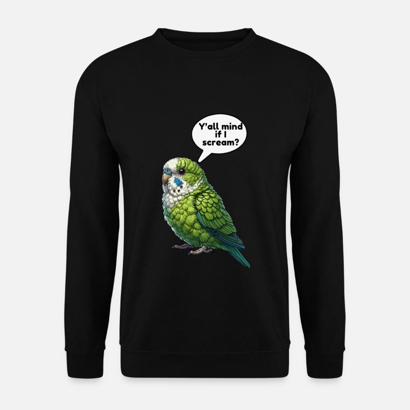 Papageienvogel Grüner Papagei - Unisex Pullover - Schwarz