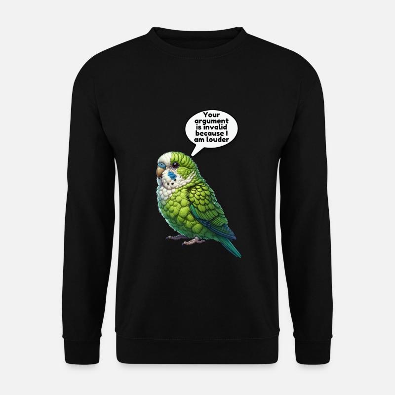 Perroquet Oiseau Perroquet vert - Sweat-shirt Unisexe - noir