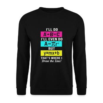 Mathematics - Unisex Sweatshirt - black - Front - Alina (178cm) & Michal (187cm)