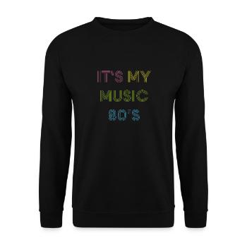 80 s de musique - Sweat-shirt Unisexe - noir - Devant - Alina (178cm) & Michal (187cm)