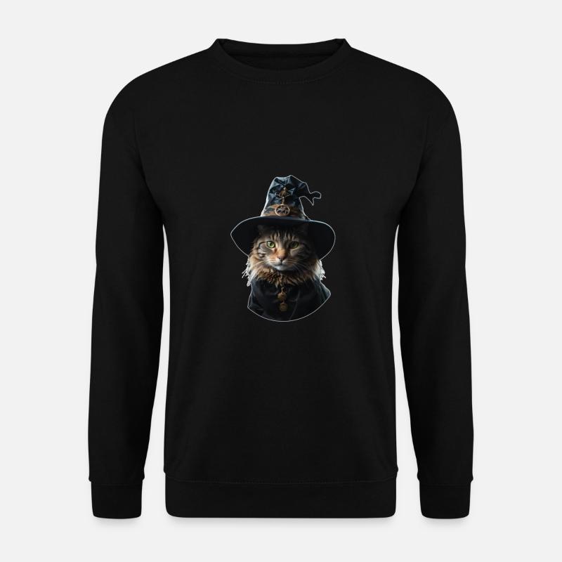 Hexenkater Halloween - Unisex Pullover - Schwarz