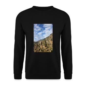 Montagnes de montagne Paysage de montagne Poster - Sweat-shirt Unisexe - noir - Devant - Alina (178cm) & Michal (187cm)