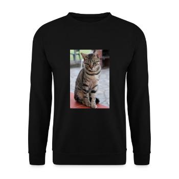 chat, chaton - Sweat-shirt Unisexe - noir - Devant - Alina (178cm) & Michal (187cm)