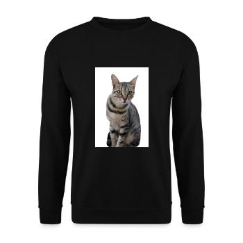 Chat chat noir chaton - Sweat-shirt Unisexe - noir - Devant - Alina (178cm) & Michal (187cm)